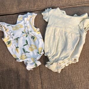 Jessica Simpson Lemon and Polka Dot Kids One Pieces